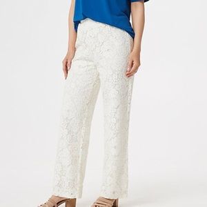 Linea by Louis Dell’Olio pull on lace pants ivory